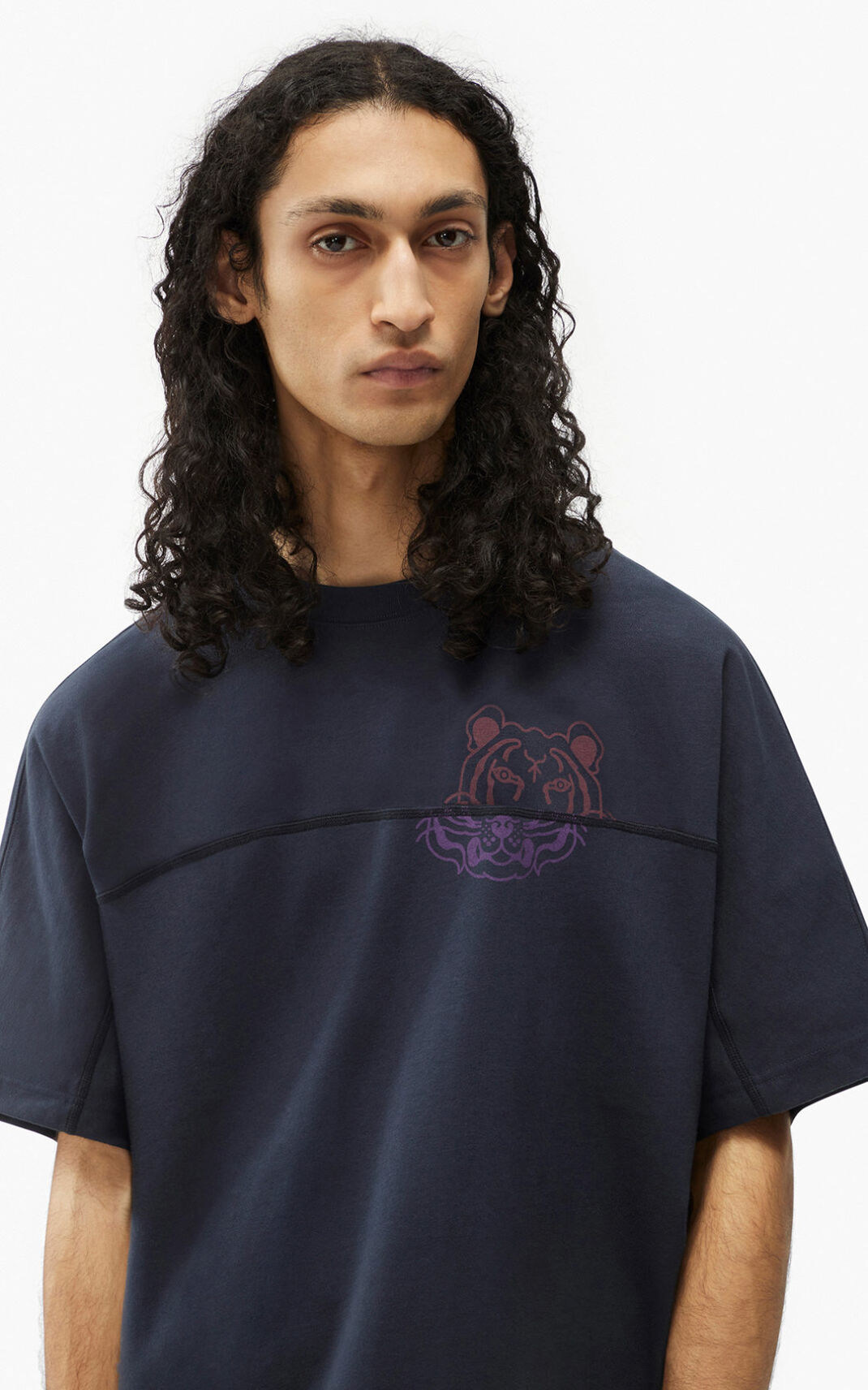 Kenzo K Tiger oversized T Shirt Herr | 30875-HKJR